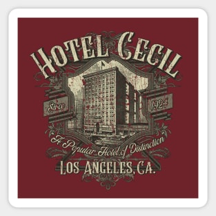 Hotel Cecil Los Angeles 1924 Sticker